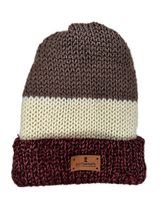 two-tone satin lined beanies