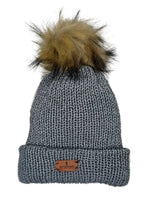 Load image into Gallery viewer, Satin Lined Beanie caps with PomPom
