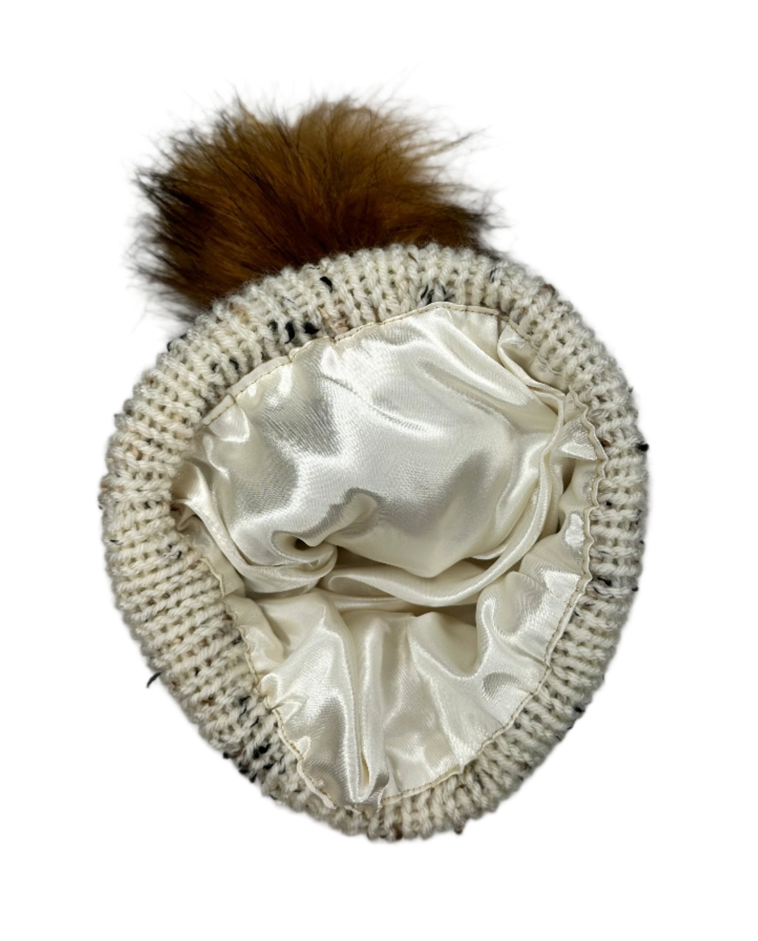 Satin Lined Beanie caps with PomPom